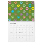 足跡カレカラフルンダー カレンダー (3月 2027)