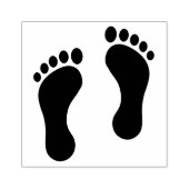 足跡デザイン木製スタンプ ラバースタンプ (インプリント)