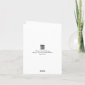 足跡ペンとインクのスケッチをデザイン（Verseを使用） ノートカード (裏面)