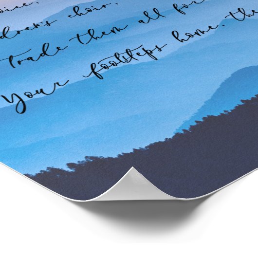 足跡ホーム 永遠の愛の詩| ポスター (角)