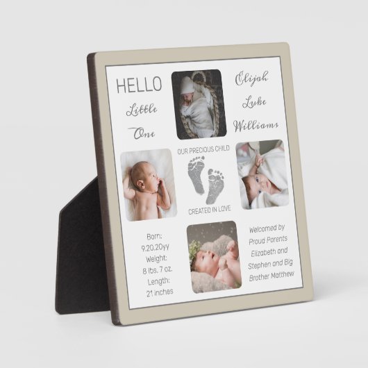 足跡マルチフォトグリーゲ誕生キープサケ フォトプラーク (正面)