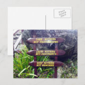 足跡以外何も残さない ポストカード (正面/裏面)