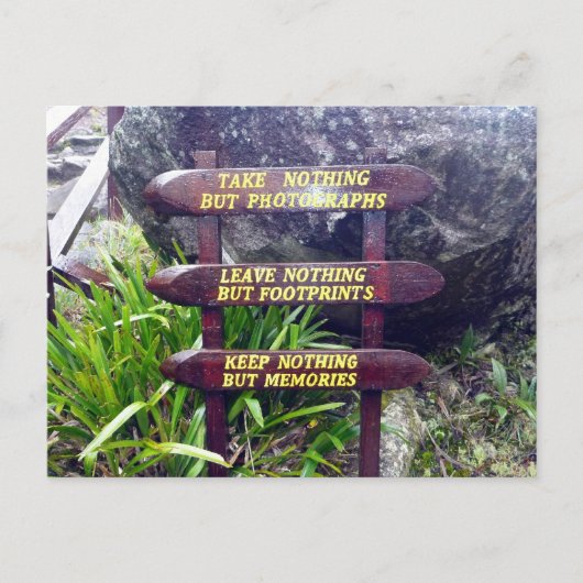 足跡以外何も残さない ポストカード (正面)