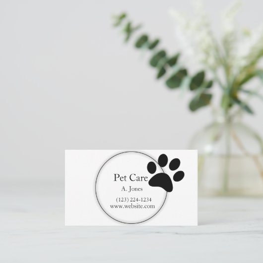 足跡動物気に 名刺 (スタンド正面)