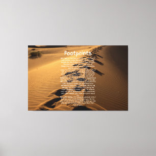 足跡祈りの言葉信仰に基づくキャンバスアート キャンバスプリント