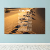 足跡祈りの言葉信仰に基づくキャンバスアート キャンバスプリント (インサイチュ (ウッドフロア))