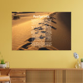 足跡祈りの言葉信仰に基づくキャンバスアート キャンバスプリント (インサイチュ (リビング))