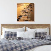 足跡祈りの言葉信仰に基づくキャンバスアート キャンバスプリント (インサイチュ (寝室))