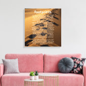 足跡祈りの言葉信仰に基づくキャンバスアート キャンバスプリント (インサイチュ (リビング))