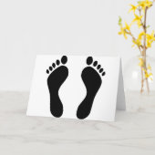 足跡足 カード (黄色い花)