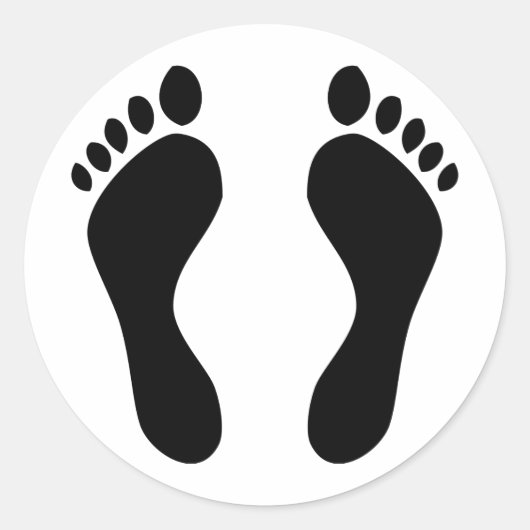 足跡足 ラウンドシール (正面)