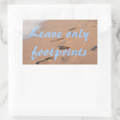 足跡離れのみ 長方形シール (バッグ)