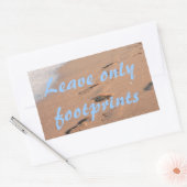 足跡離れのみ 長方形シール (封筒)