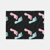 足跡3 フリースブランケット (正面(横))