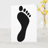 足跡 カード (黄色い花)