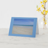 足跡 カード (黄色い花)