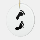 足跡 セラミックオーナメント (左)