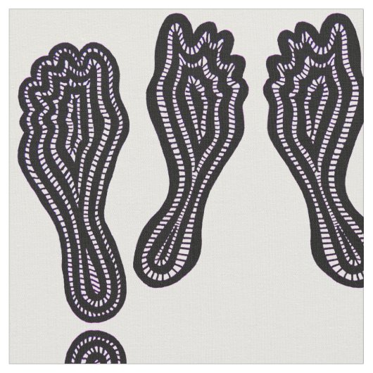 足跡 ファブリック (クローズアップ)