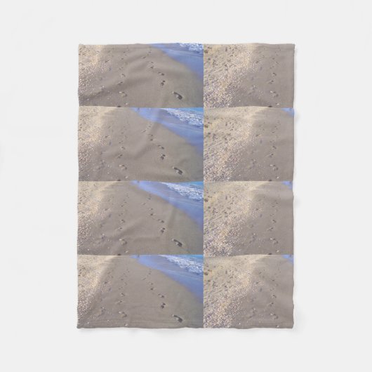 足跡 フリースブランケット (正面)