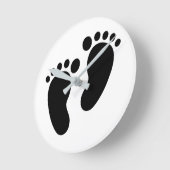 足跡 ラウンド壁時計 (傾斜)