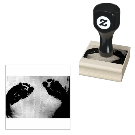 足跡 ラバースタンプ (押印)
