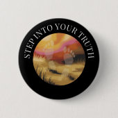 足跡 缶バッジ (正面)