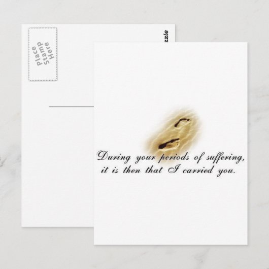 足跡-詩 ポストカード (正面/裏面)