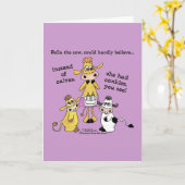 足首が子牛ではない カード (黄色い花)