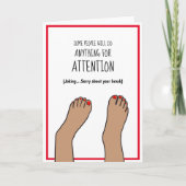 足首のおもしろい骨折 カード (正面)