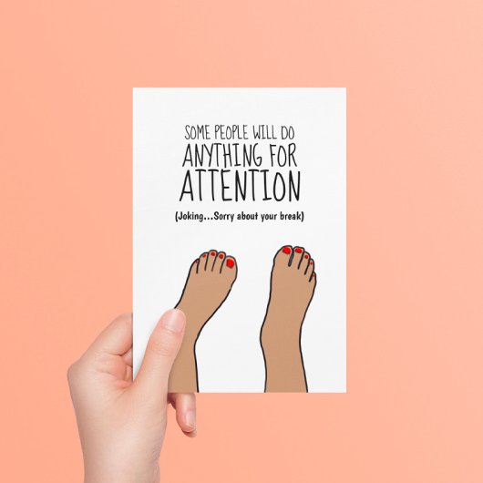 足首のおもしろい骨折 ポストカード