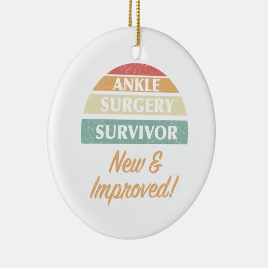 足首の手術を受けた遺族ユーモア セラミックオーナメント (右)