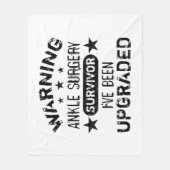 足首の手術ユーモアのアップグレード フリースブランケット (正面)