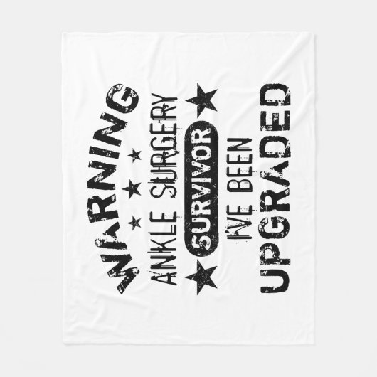 足首の手術ユーモアのアップグレード フリースブランケット (正面)