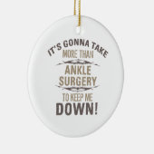足首の手術ユーモア セラミックオーナメント (右)