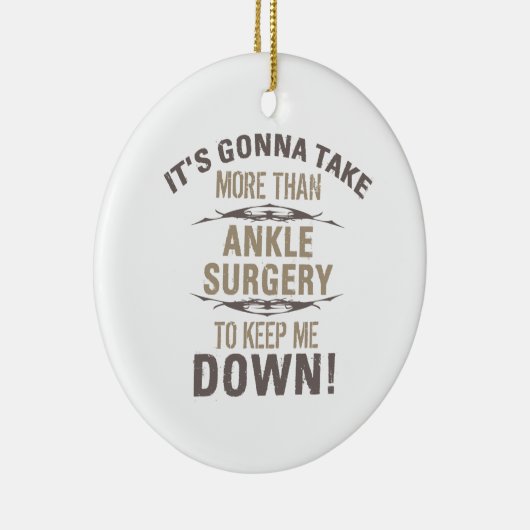 足首の手術ユーモア セラミックオーナメント (右)