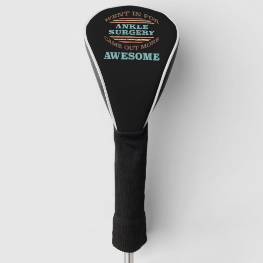 足首の手術回復ユーモア ゴルフヘッドカバー (正面)