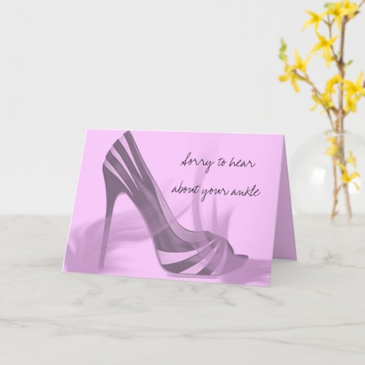 足首の骨折 カード (黄色い花)