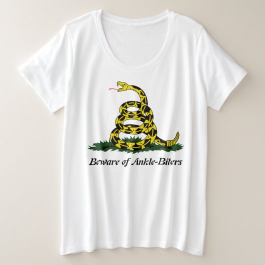 足首をかむ人には用心する Tシャツ (デザイン正面)