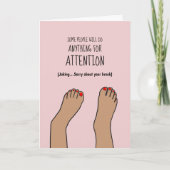 足首を骨折した人へのユーモアのカード カード (正面)