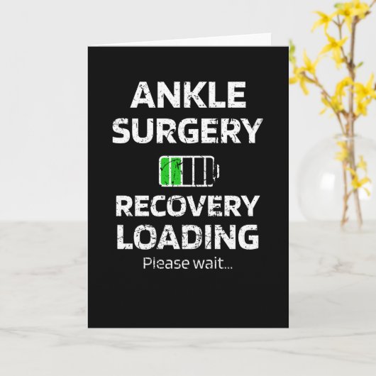 足首手術回復 |足首の再構成 カード (黄色い花)