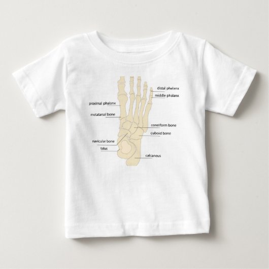 足骨構造 ベビーTシャツ (正面)