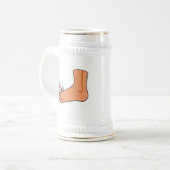 足2によって壊されるつま先 ビールジョッキ (正面左)