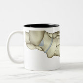 足2の骨 ツートーンマグカップ (左)