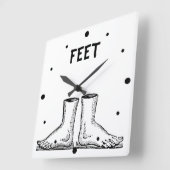 足 スクエア壁時計 (傾斜)