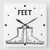 足 スクエア壁時計 (正面)