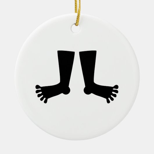 足 セラミックオーナメント (正面)