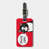 足! 粋なタキシード猫旅行BlissAndKittens ラゲッジタグ (正面縦)