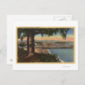 距離からのカジノとピアの表示 ポストカード (正面/裏面)