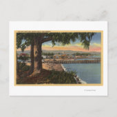 距離からのカジノとピアの表示 ポストカード (正面)