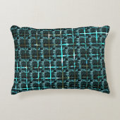 距離から、水色の魚のスケール、緊密なチェスを見る アクセントクッション (正面)